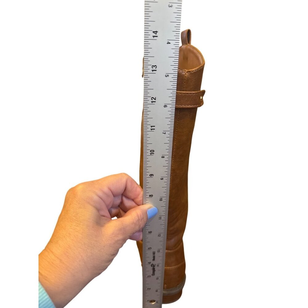 Sam Edelman Pia Samara Distressed Brown Tall Riding Boots US 5 Equestrian - Picture 6 of 15